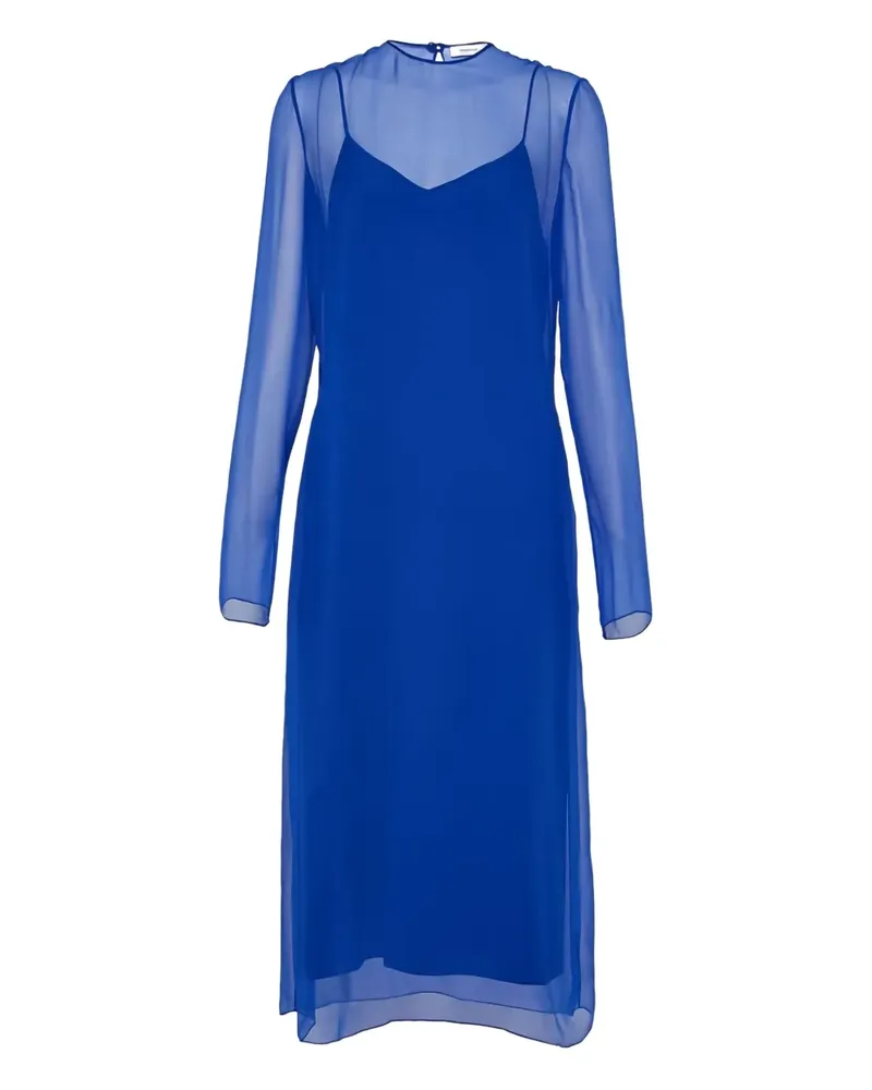 Ferragamo long-sleeve midi dress - Blau Blau