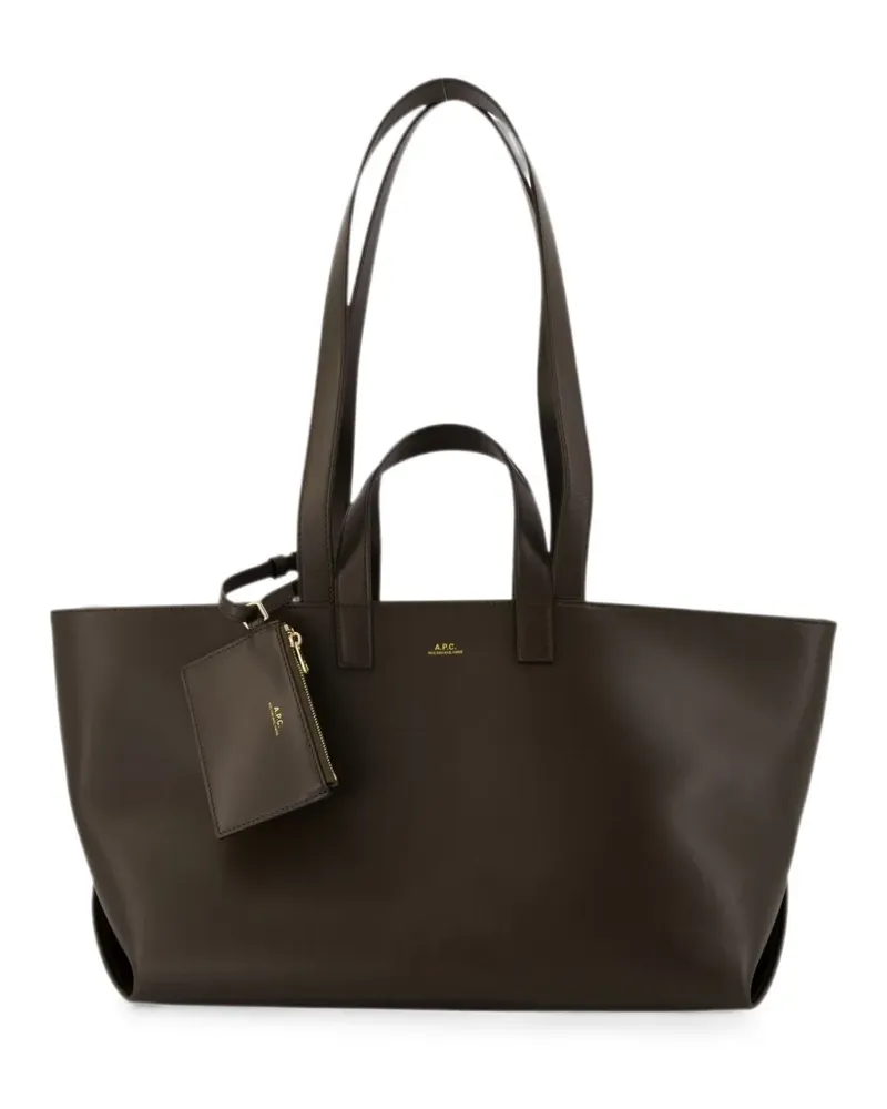 A.P.C. Le Drummer leather shoulder bag - Braun Braun
