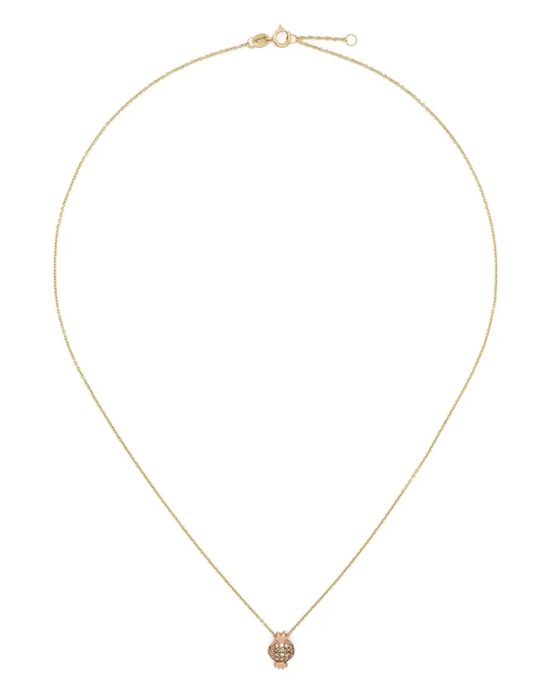 Rosa Maria 18kt Gelb- und Rotgoldhalskette mit Granatapfel-Diamanten Gold