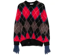 Fluffy Gloves Pullover - Schwarz