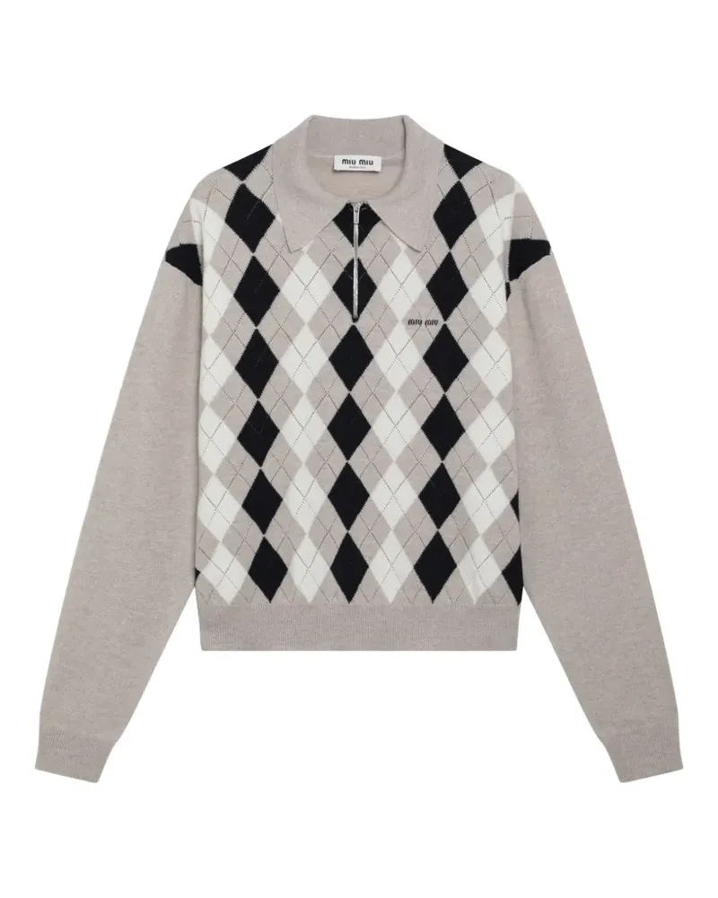 Miu Miu Polo-Pullover aus Kaschmir - Nude Nude