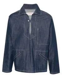 FURSAC Jeansjacke mit Kontrastnähten Blau