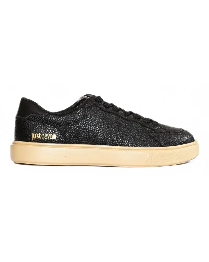 Just Cavalli Strukturierte Sneakers mit Logo-Print - Schwarz Schwarz