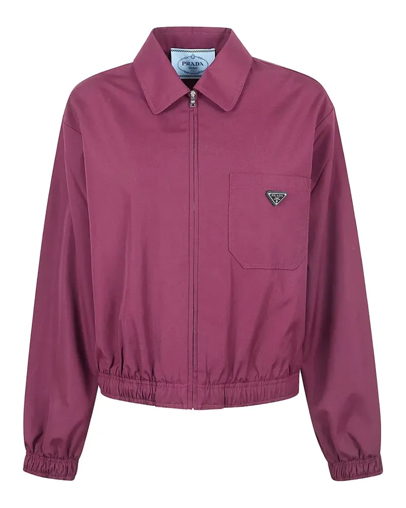 Prada Jacke aus Popeline - Rot Rot