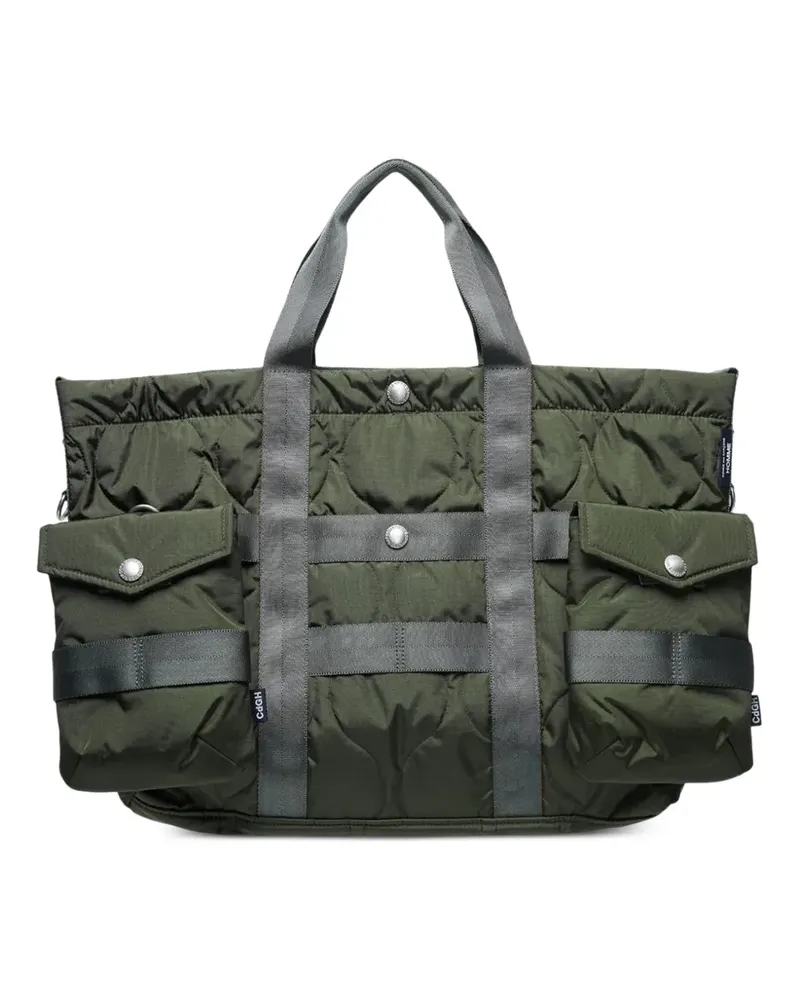 Comme des Garçons Gesteppter Tote Bag mit Taschen - Grün Grün