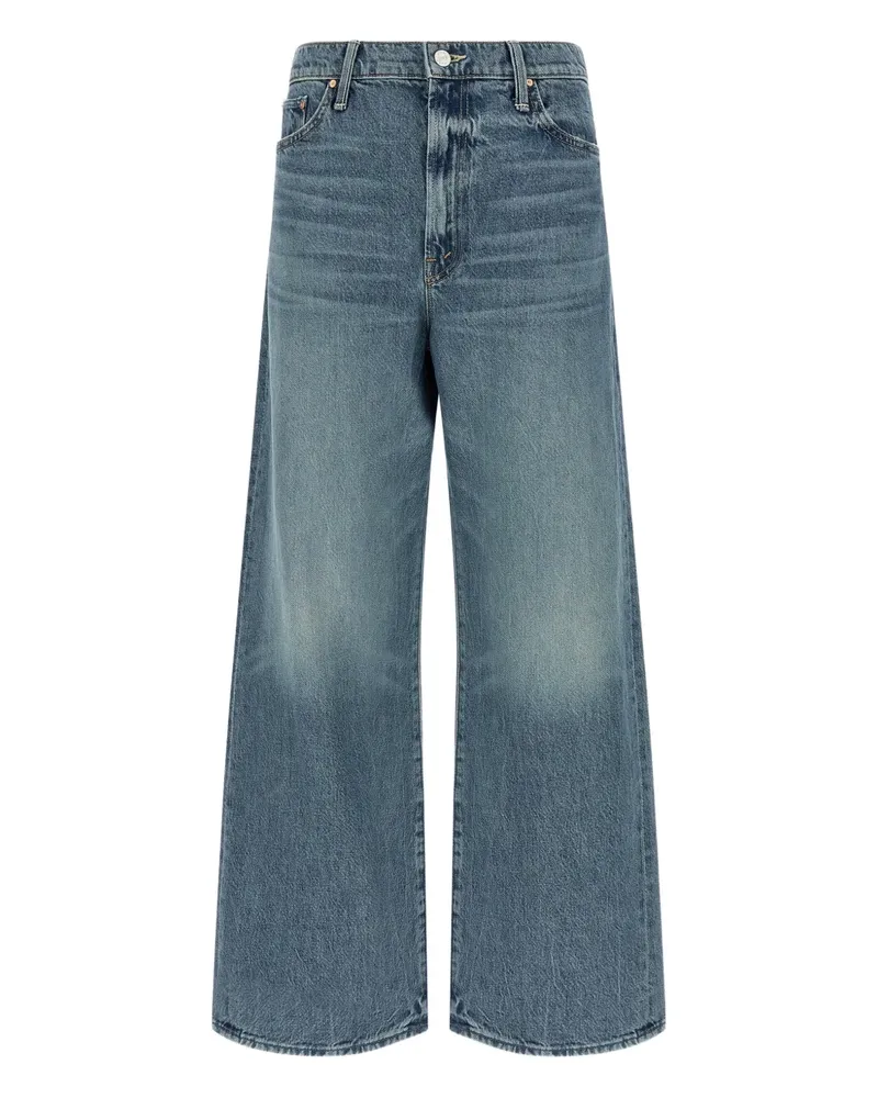 Mother The Dodger Flood contrast-stitch wide-leg jeans - Blau Blau