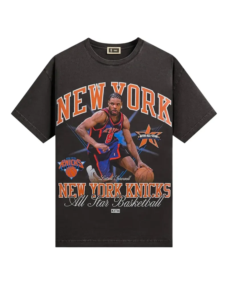 KITH NY Knicks T-Shirt mit Sternen - Schwarz Schwarz