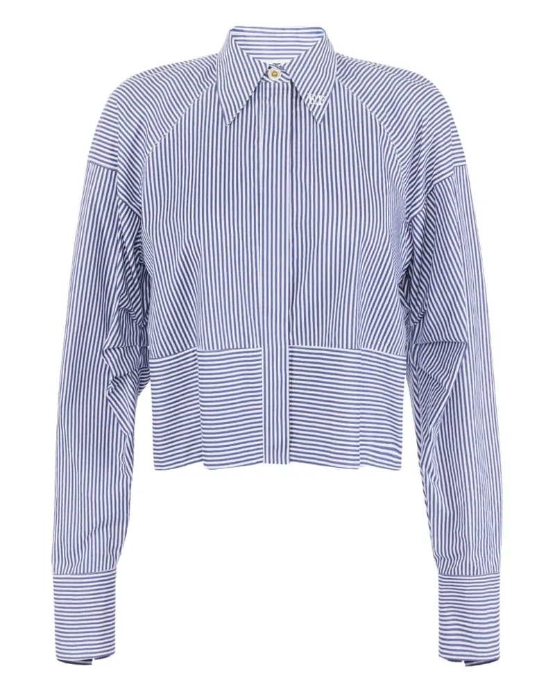 Elisabetta Franchi Gestreiftes Cropped-Oberteil - Blau Blau