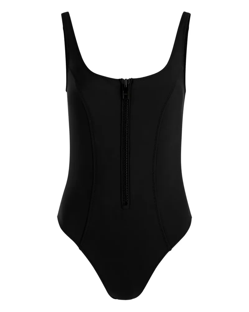 Lisa Marie Fernandez Jasmine zip-up swimsuit - Schwarz Schwarz