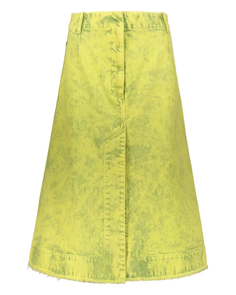 Cédric Charlier Midirock aus Denim - Gelb Gelb