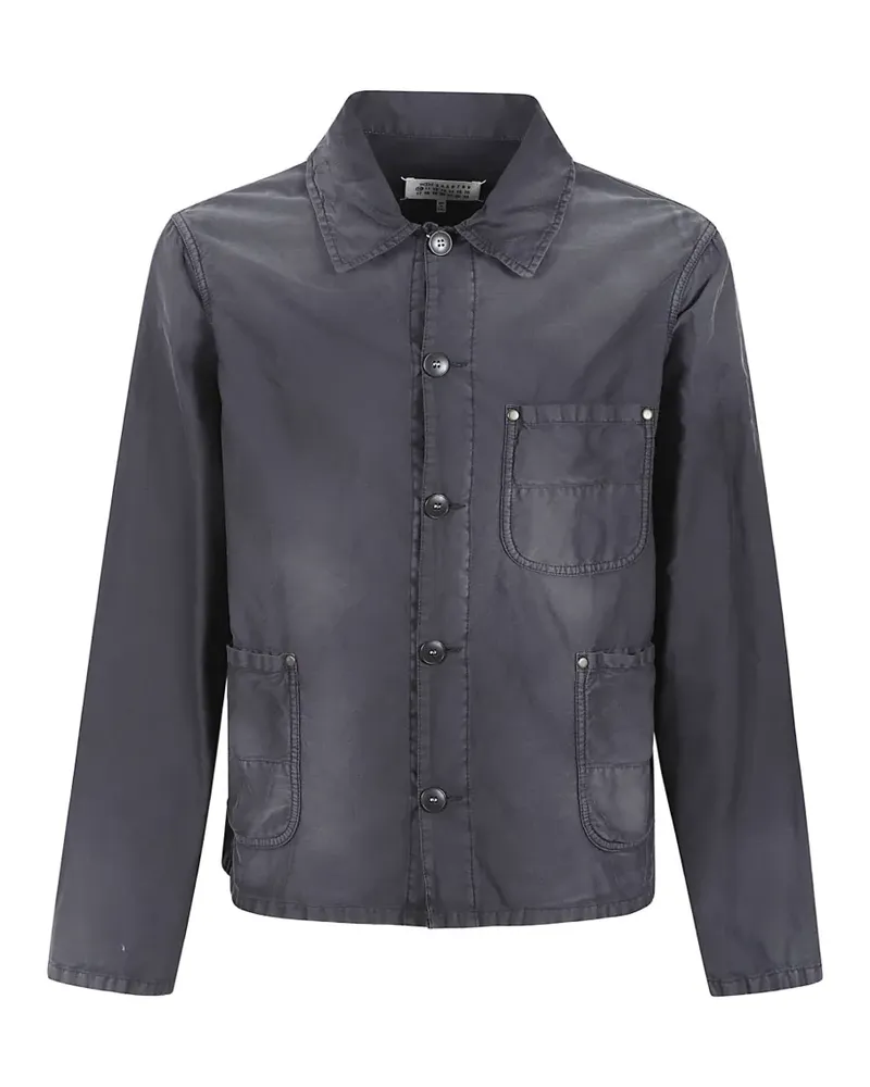 Maison Margiela stone-washed shirt jacket - Grau Grau