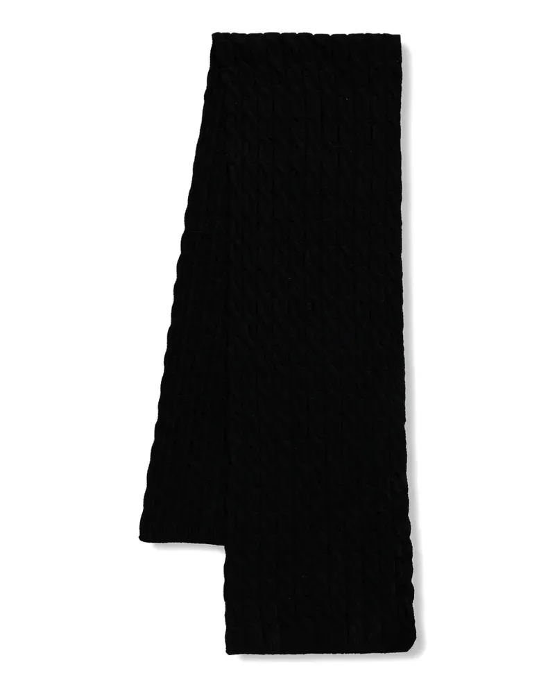 Liviana Conti Schal mit Zopfmuster - Schwarz Schwarz