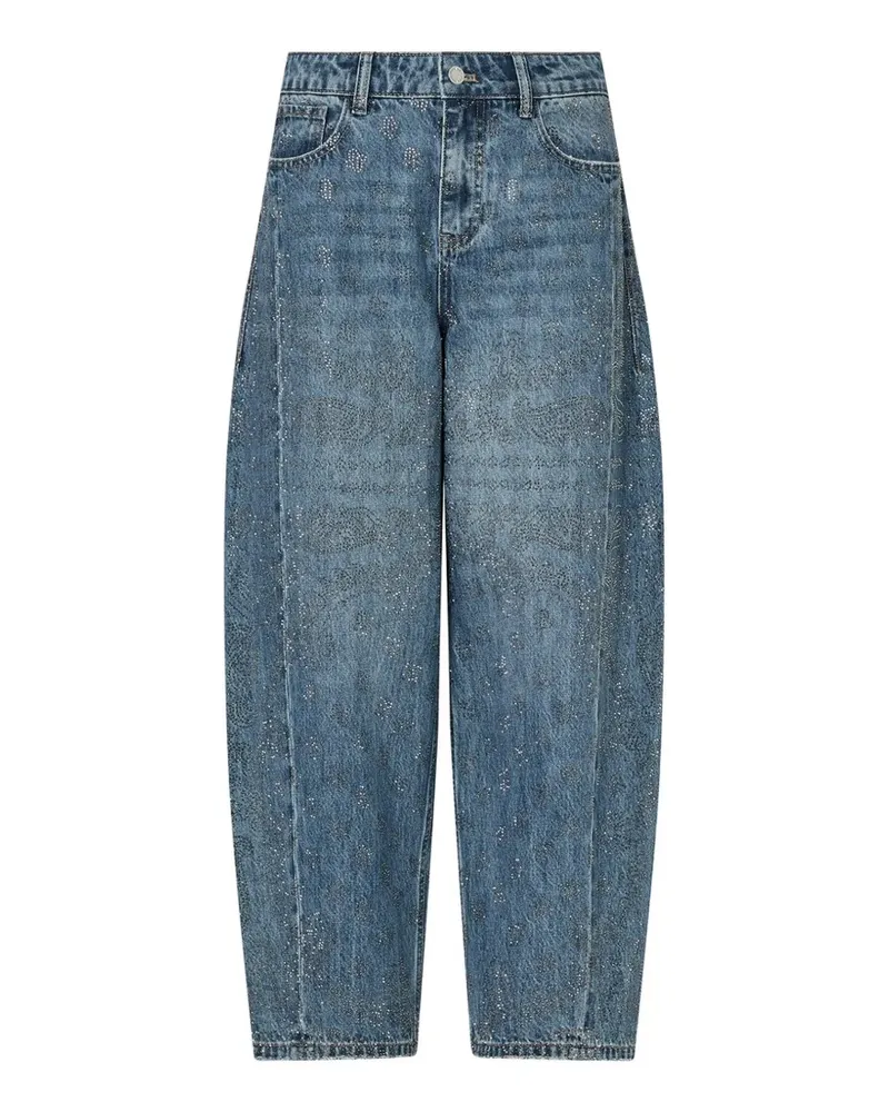 Liu Jo Jeans-Ballon mit Strass - Blau Blau