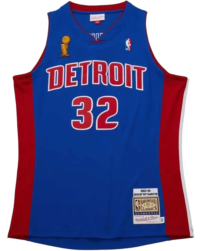 Mitchell & Ness NBA Dark "Pistons 2003 Richard Hamilton" Trikot - Blau Blau