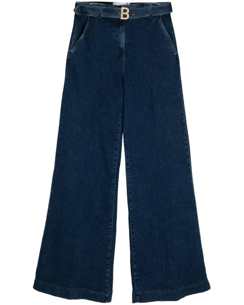 Blumarine Jeans mit Logo-Schnalle Blau