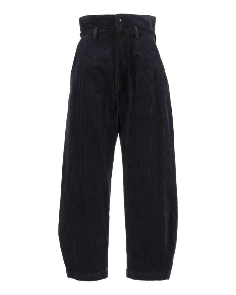 BARENA Cropped-Cordhose mit Kordelzug - Blau Blau