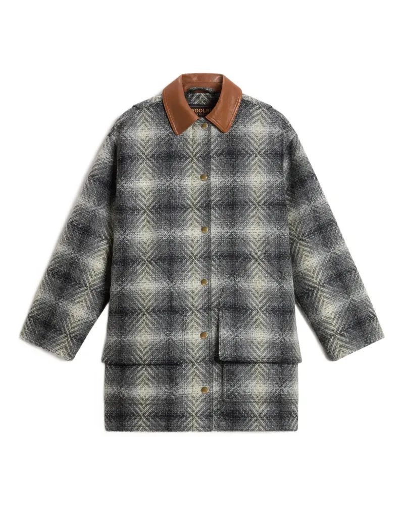 Woolrich Karierter Mantel - Grau Grau