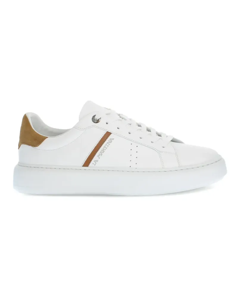 La Martina Sneakers mit Logo-Print - Weiß Weiß