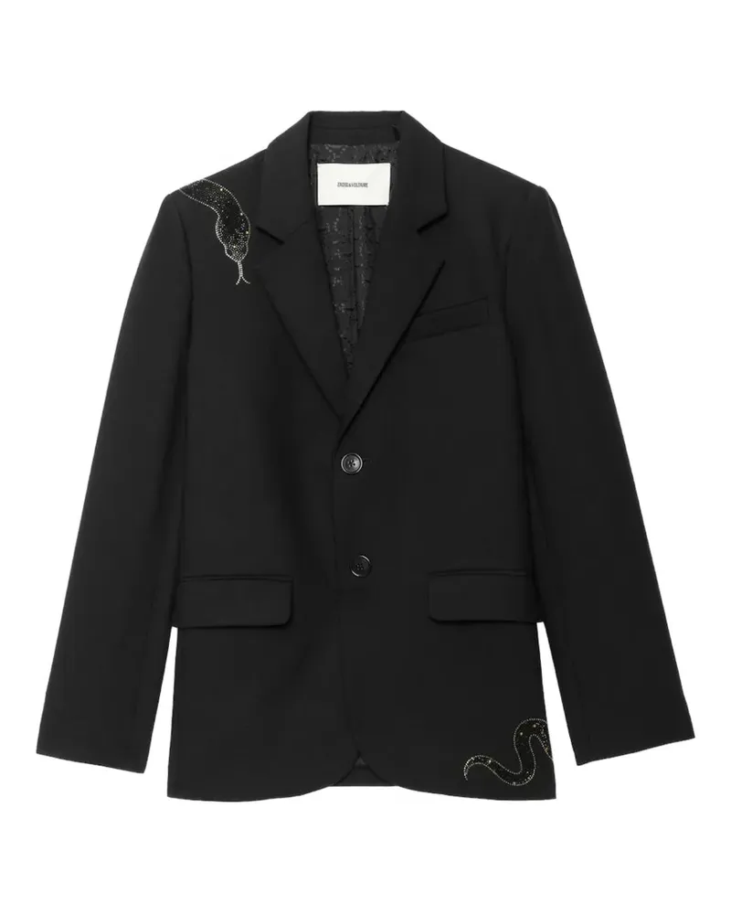 Zadig & Voltaire Vanille Blazer mit Kristallen - Schwarz Schwarz