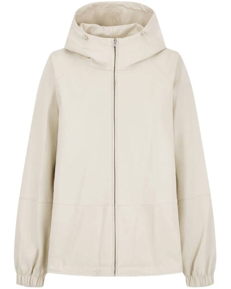 STUDIO TOMBOY Kapuzenjacke aus Faux-Leder - Nude Nude