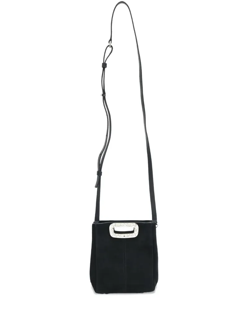 Maje Mini M Skin Tote Bag mit Kristallen - Schwarz Schwarz