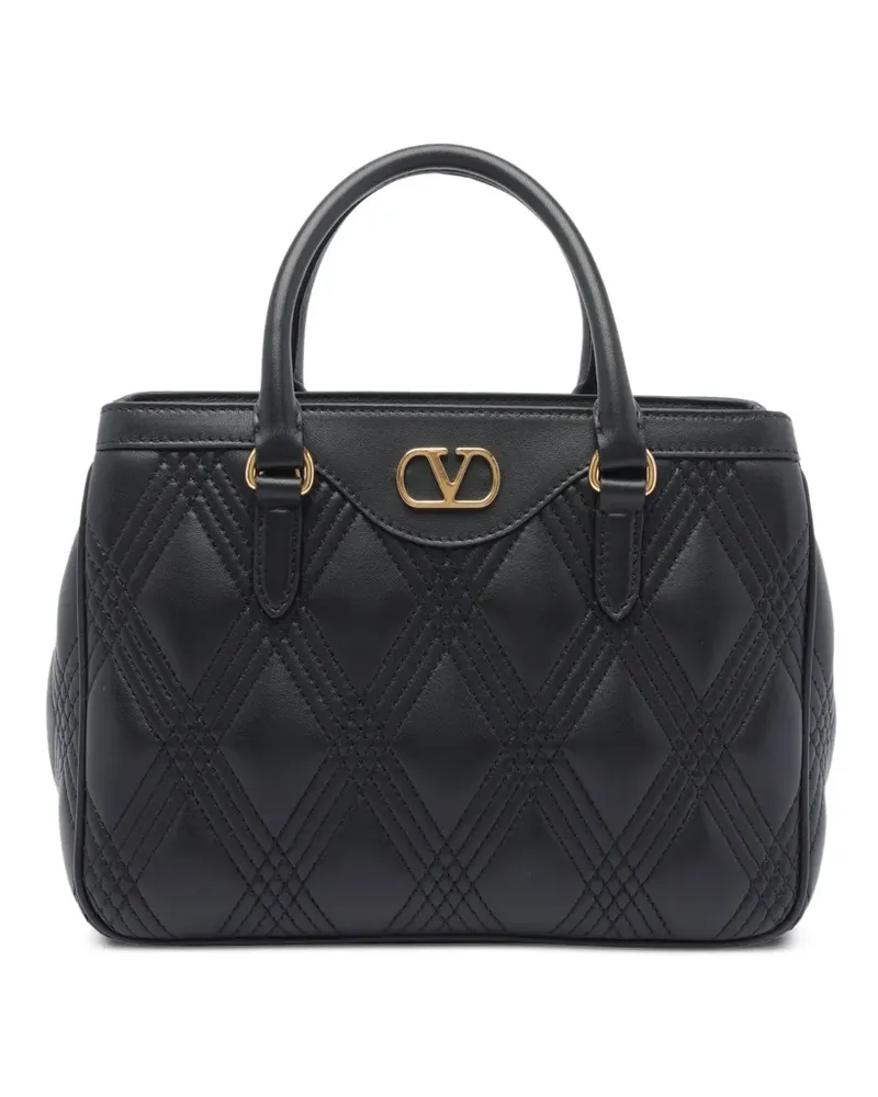 Valentino Garavani Gesteppte Handtasche mit VLogo - Schwarz Schwarz