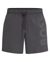 HUGO BOSS Badeshorts mit Logo-Print Grau