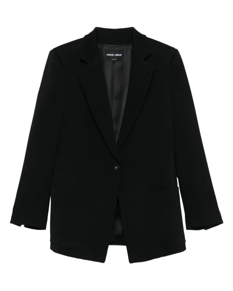 Giorgio Armani Einreihiges Sakko - Schwarz Schwarz