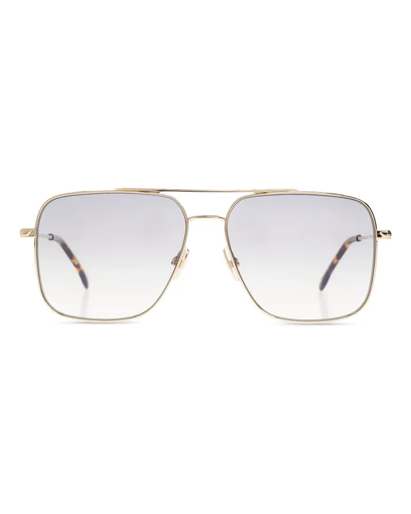 Victoria Beckham Sonnenbrille mit eckigem Gestell - Gold Gold