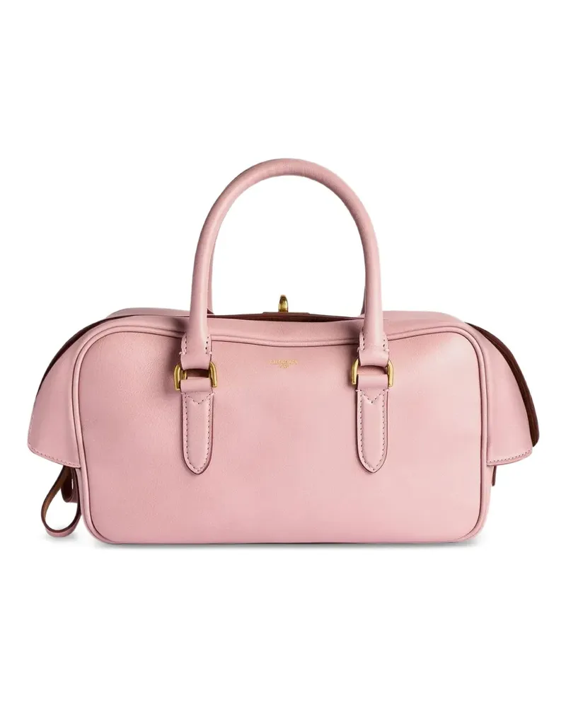 Balenciaga Kleiner Le 7 Bowling Tote Bag mit Drehverschluss - Rosa Rosa