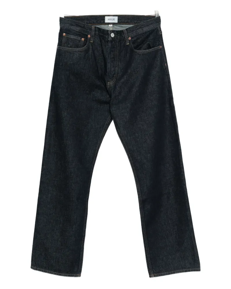 AGOLDE pocketed denim straight-leg jeans - Blau Blau
