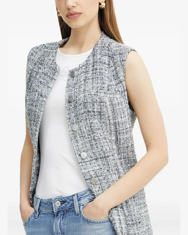 Guess Weste aus Tweed - Grau Grau