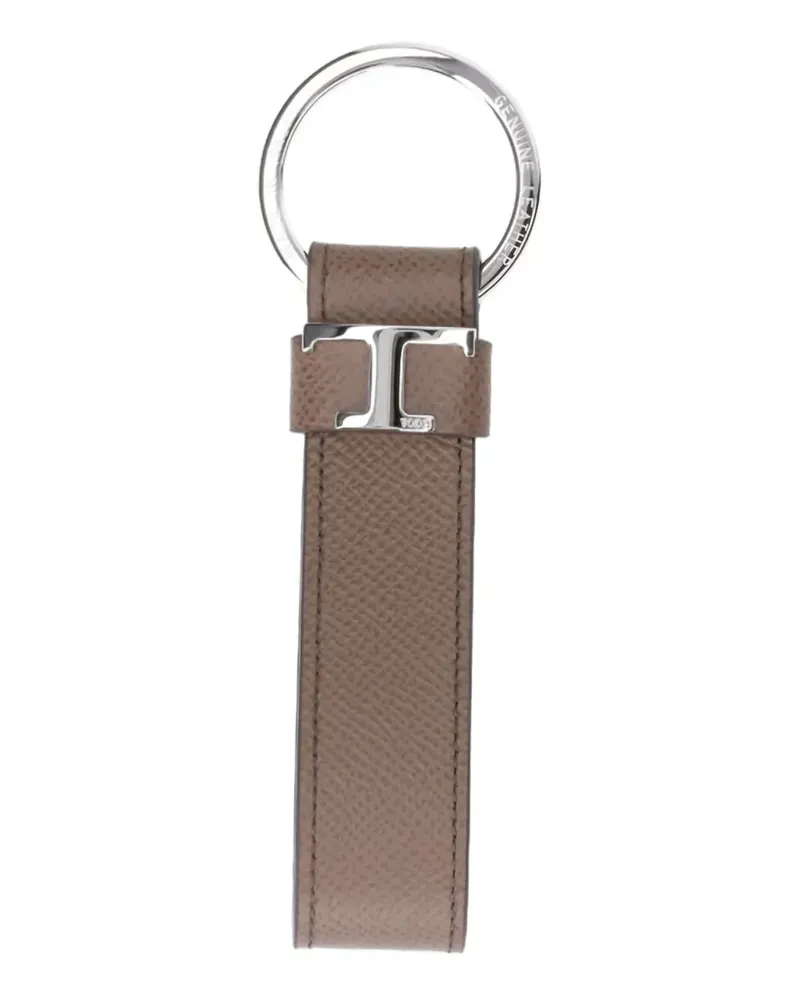 TOD'S Schlüsselanhänger mit Logo-Schild - Braun Braun