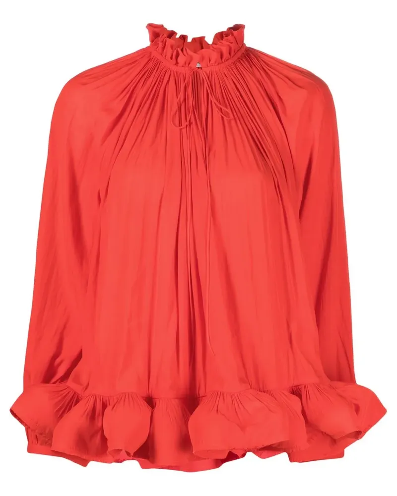 Lanvin Geraffte Bluse - Rot Rot