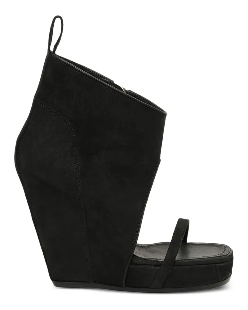 Rick Owens Sandalen mit Cut-Out und Wedge-Absatz - Schwarz Schwarz