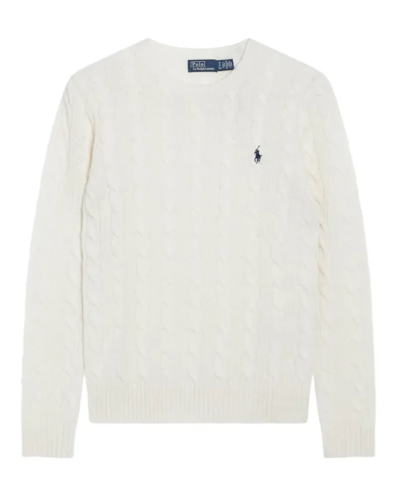 Ralph Lauren Pullover mit Zopfmuster und Logo-Stickerei - Nude Nude
