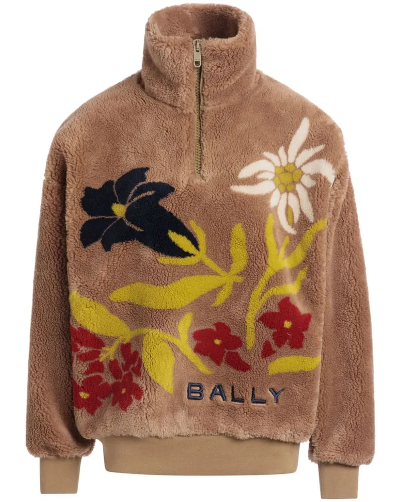Bally Alpine Sweatshirt mit Blumenmotiv - Braun Braun