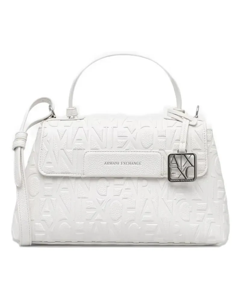Armani Exchange logo-embossed top-handle bag - Weiß Weiß