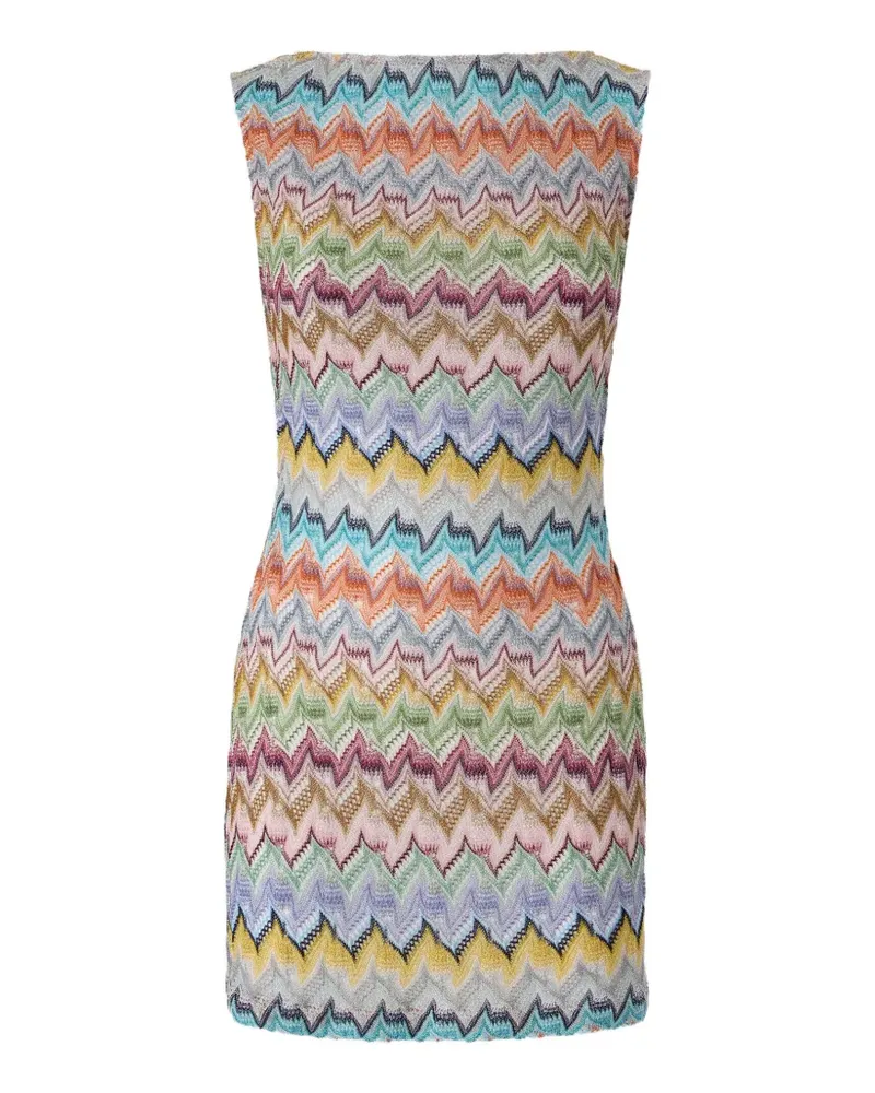 Missoni Zigzag-knit backless beach dress - Blau Blau