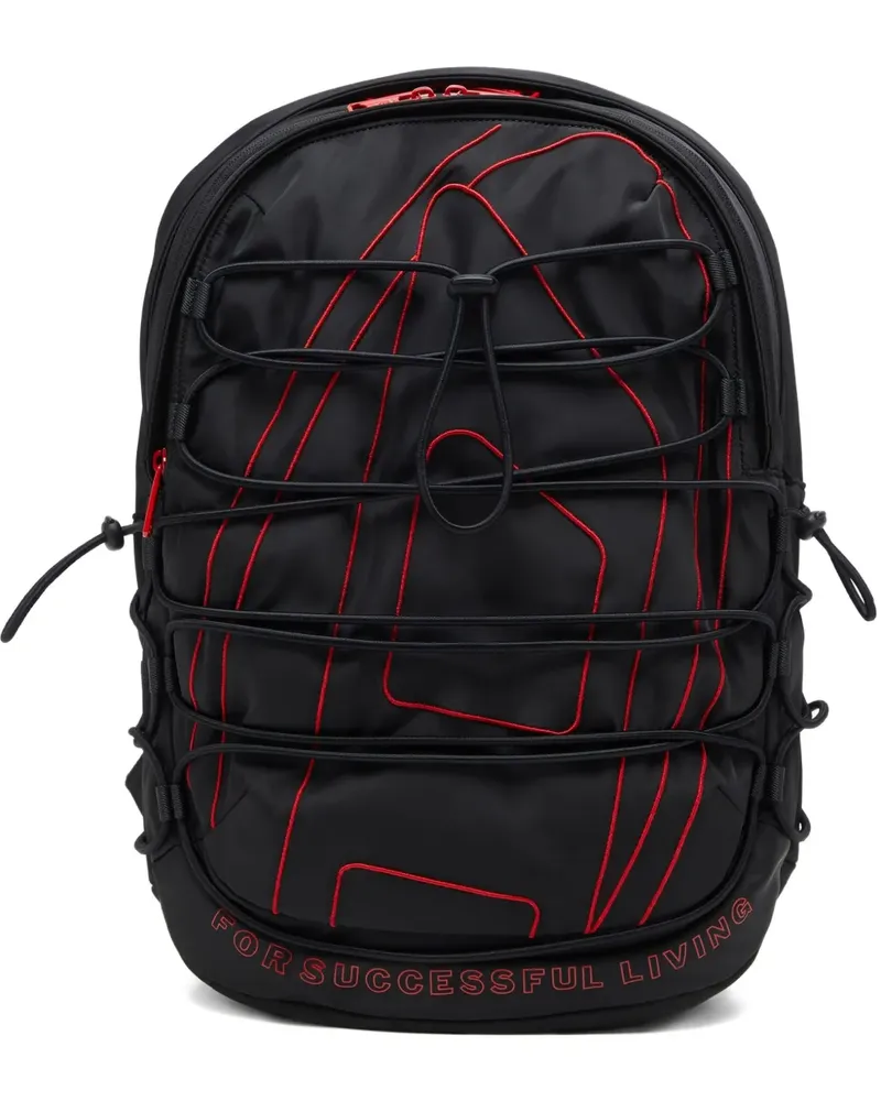 Diesel Tech-D Rucksack mit Kordelzug - Schwarz Schwarz