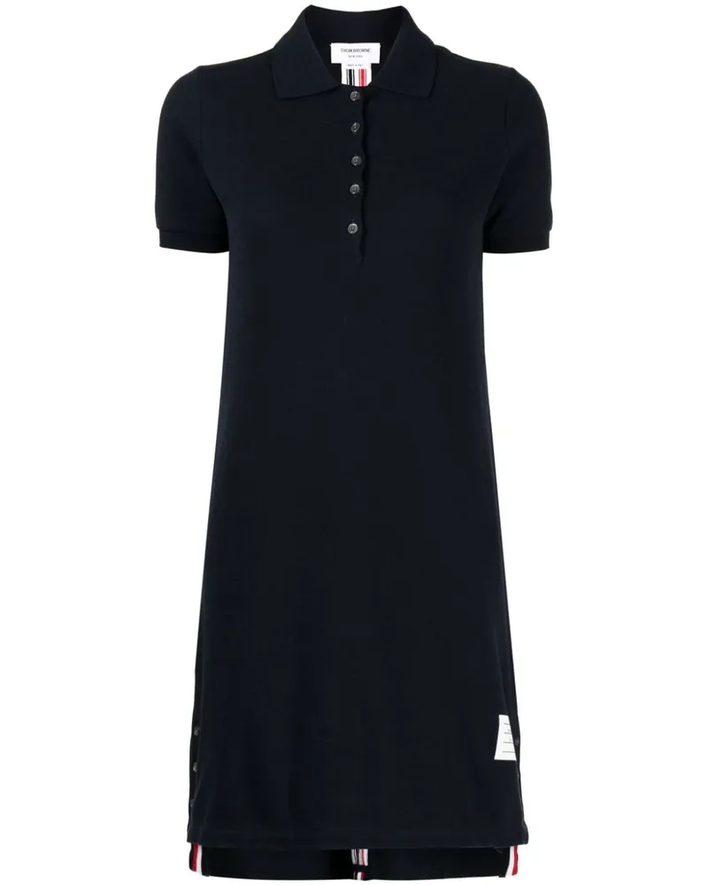 Thom Browne Poloshirtkleid mit Streifen - Blau Blau
