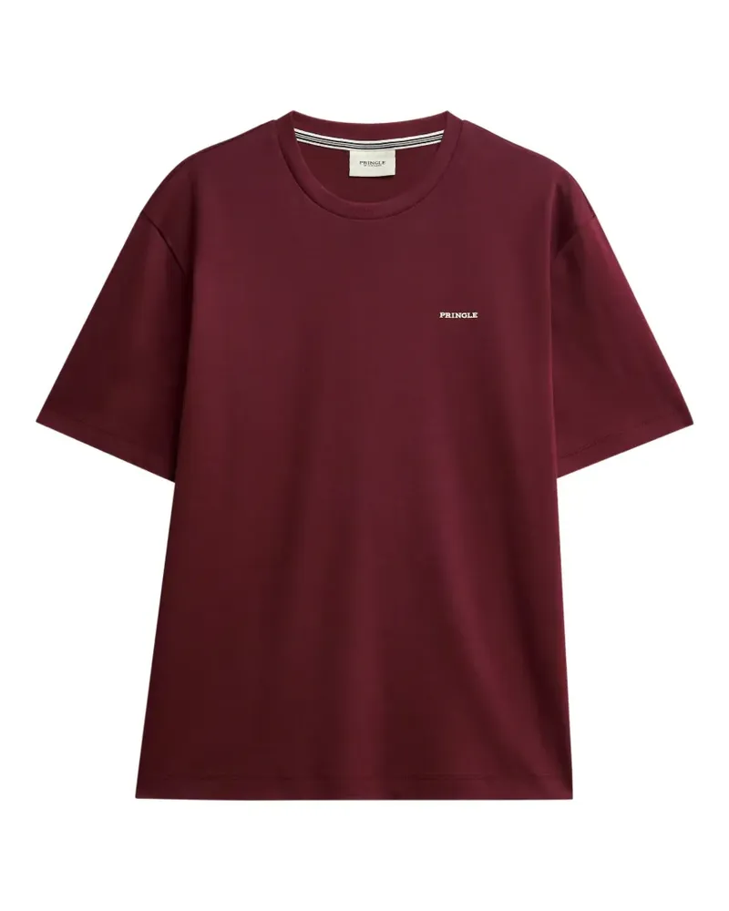 Pringle of Scotland T-Shirt mit gummiertem Logo - Rot Rot