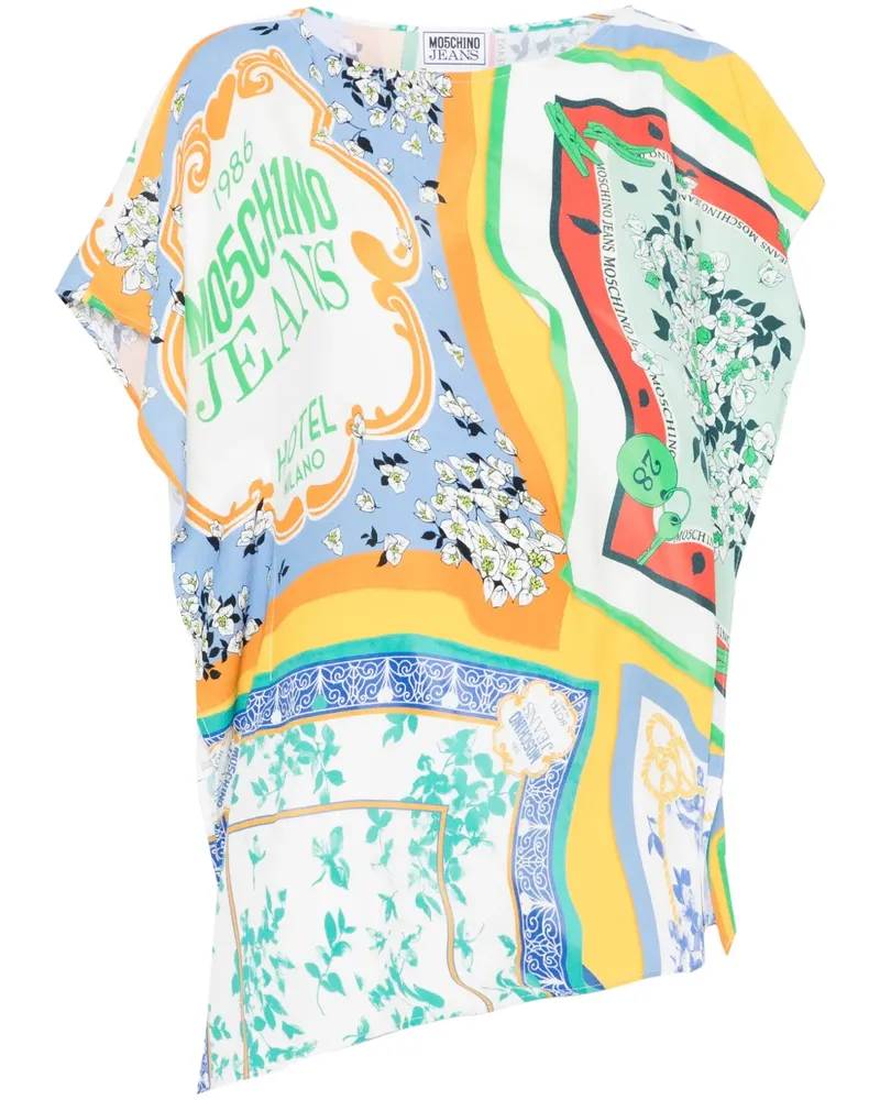 Moschino Top mit Print-Mix - Weiß Weiß