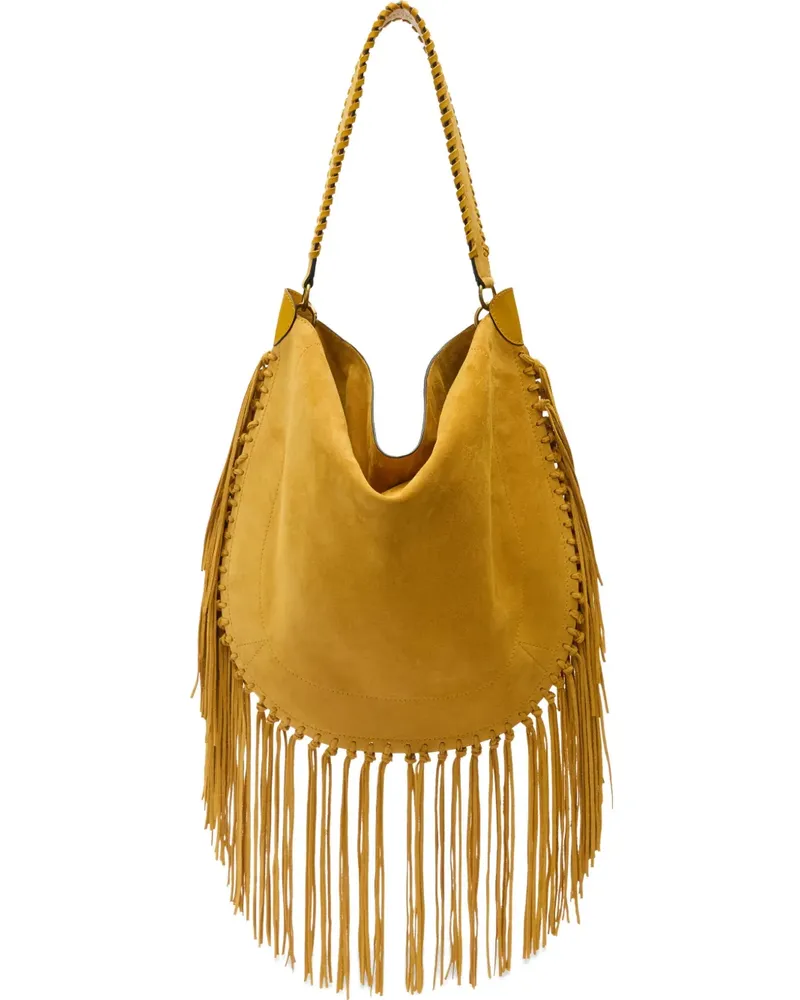Isabel Marant Oskan Schultertasche mit Fransen - Gelb Gelb