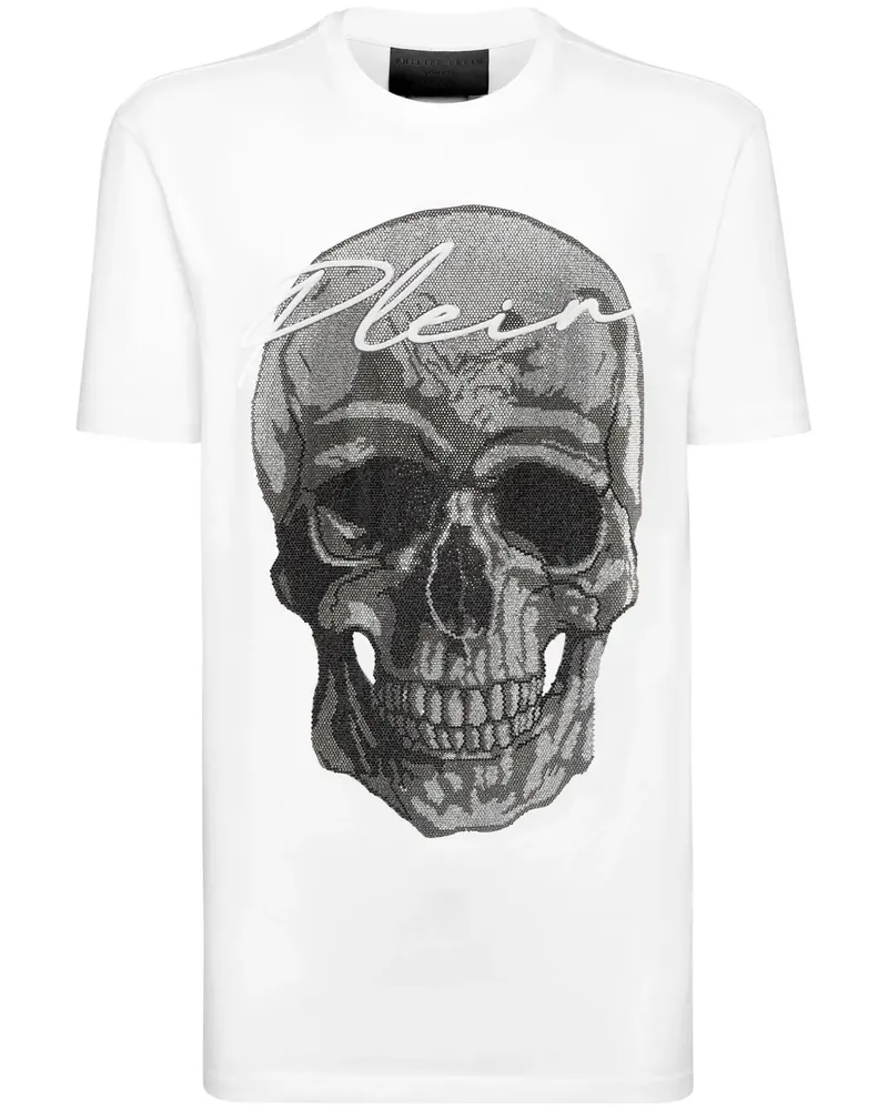 Philipp Plein T-Shirt mit Kristallapplikation - Weiß Weiß
