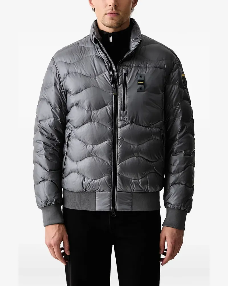 Blauer Daniel wave-quilted padded jacket - Grau Grau