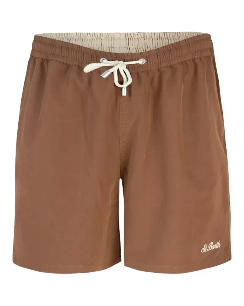 MC2 Saint Barth logo-embroidered drawstring swim shorts - Braun Braun