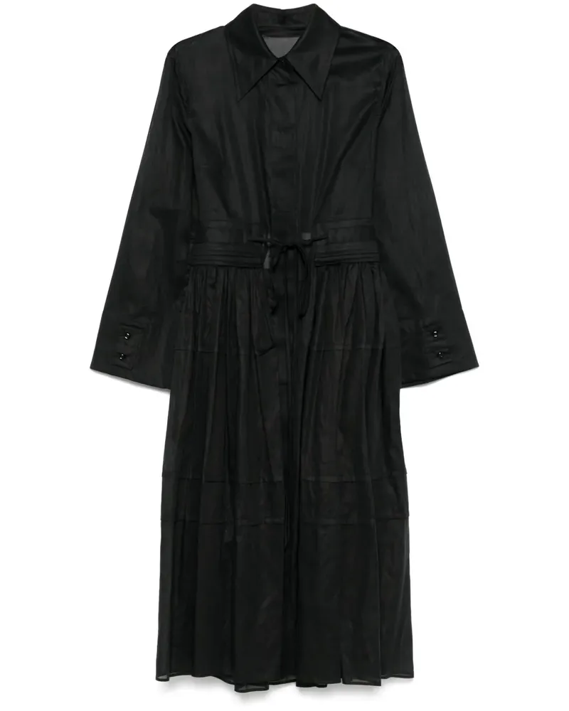 Jil Sander Midikleid aus Baumwolle - Schwarz Schwarz