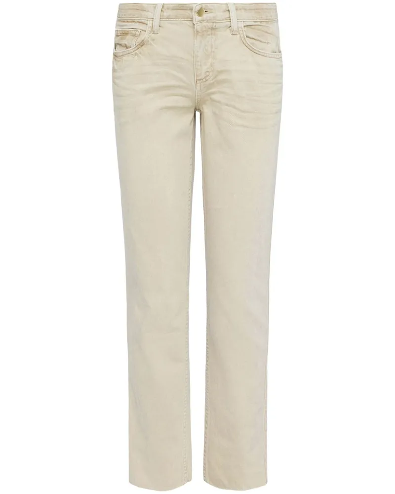 L'Agence Milana Straight-Leg-Jeans Nude