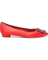 Manolo Blahnik Hangisi Ballerinas 10mm Rot